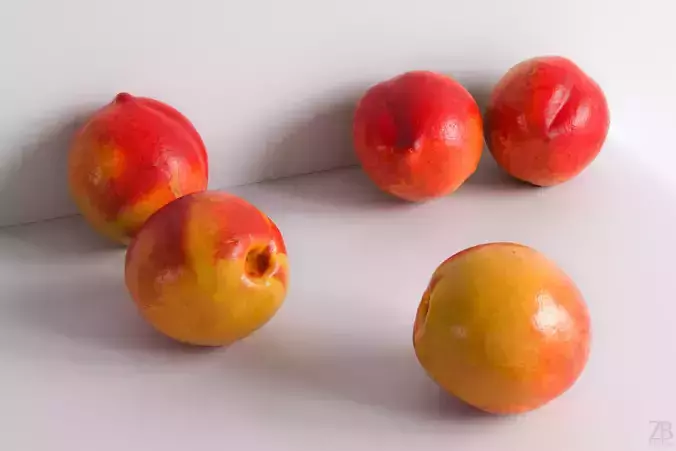 Nectarine 3D model