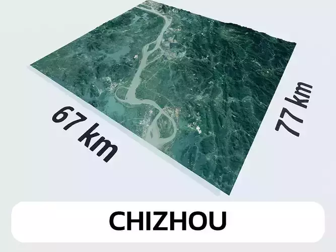 Chizhou China City Landscape 3D Model
