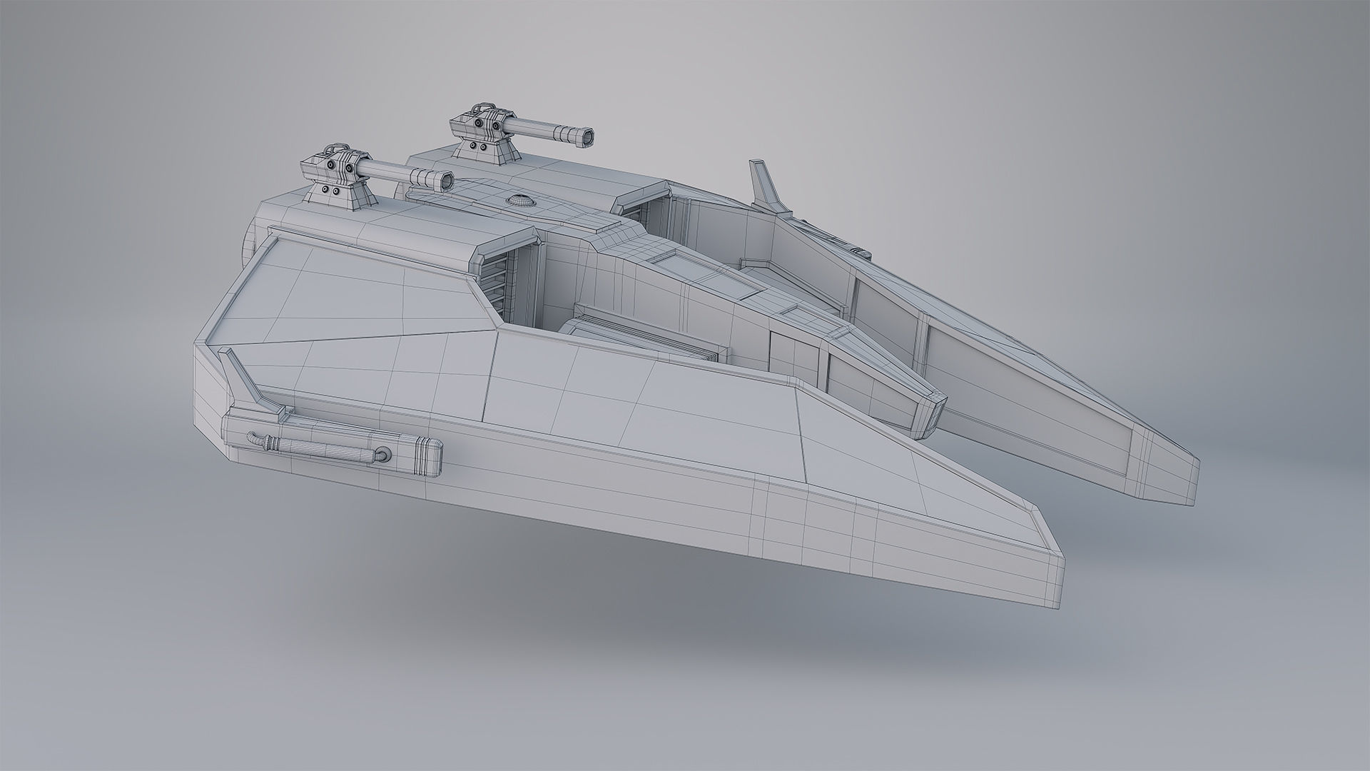 Star Fighter Spaceship 3D model_15