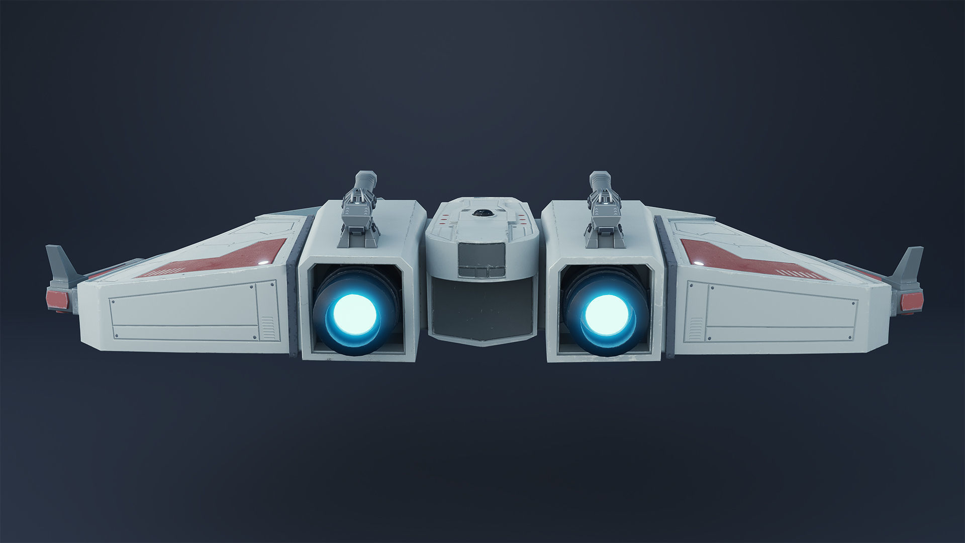 Star Fighter Spaceship 3D model_4