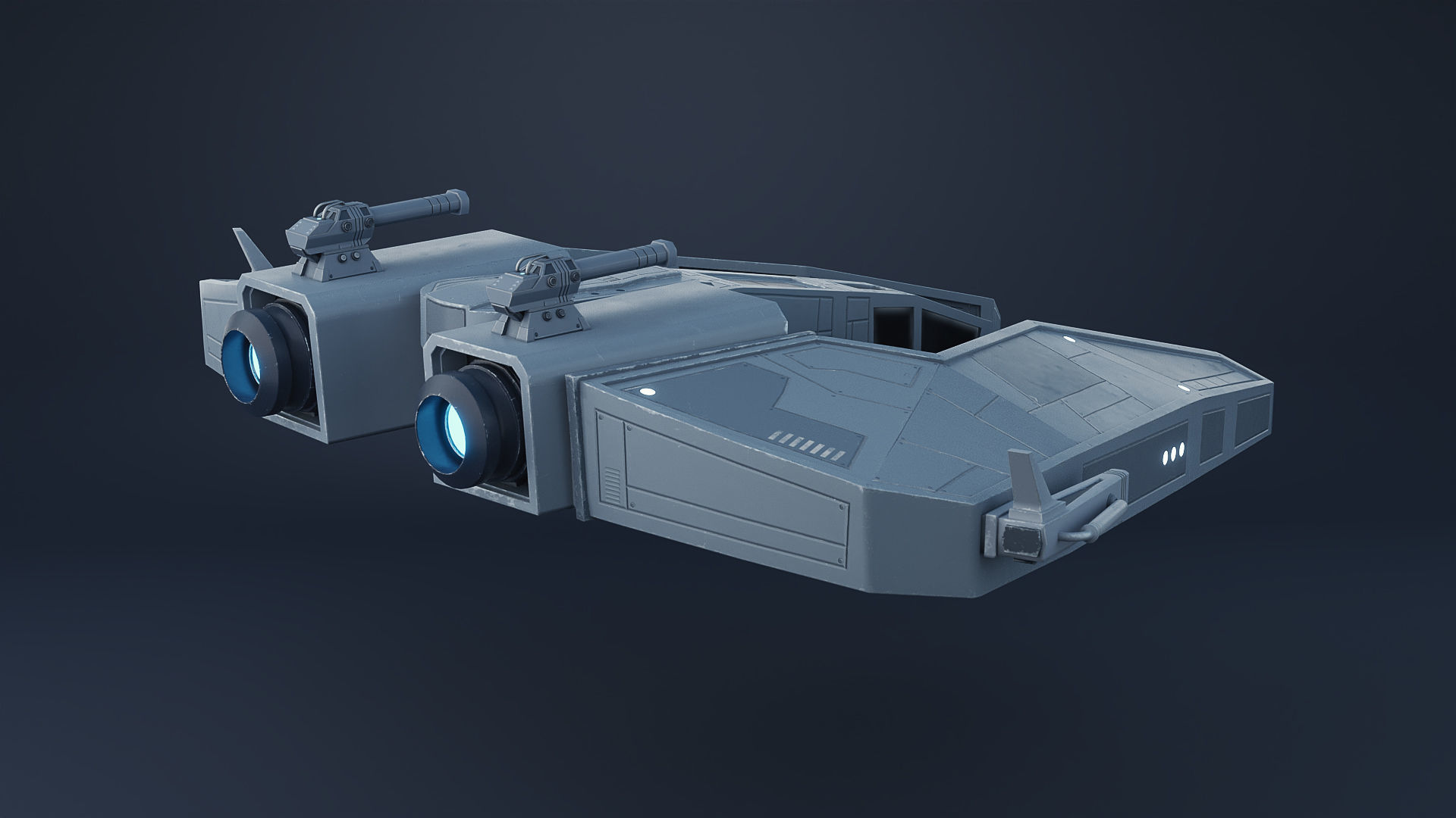 Star Fighter Spaceship 3D model_5