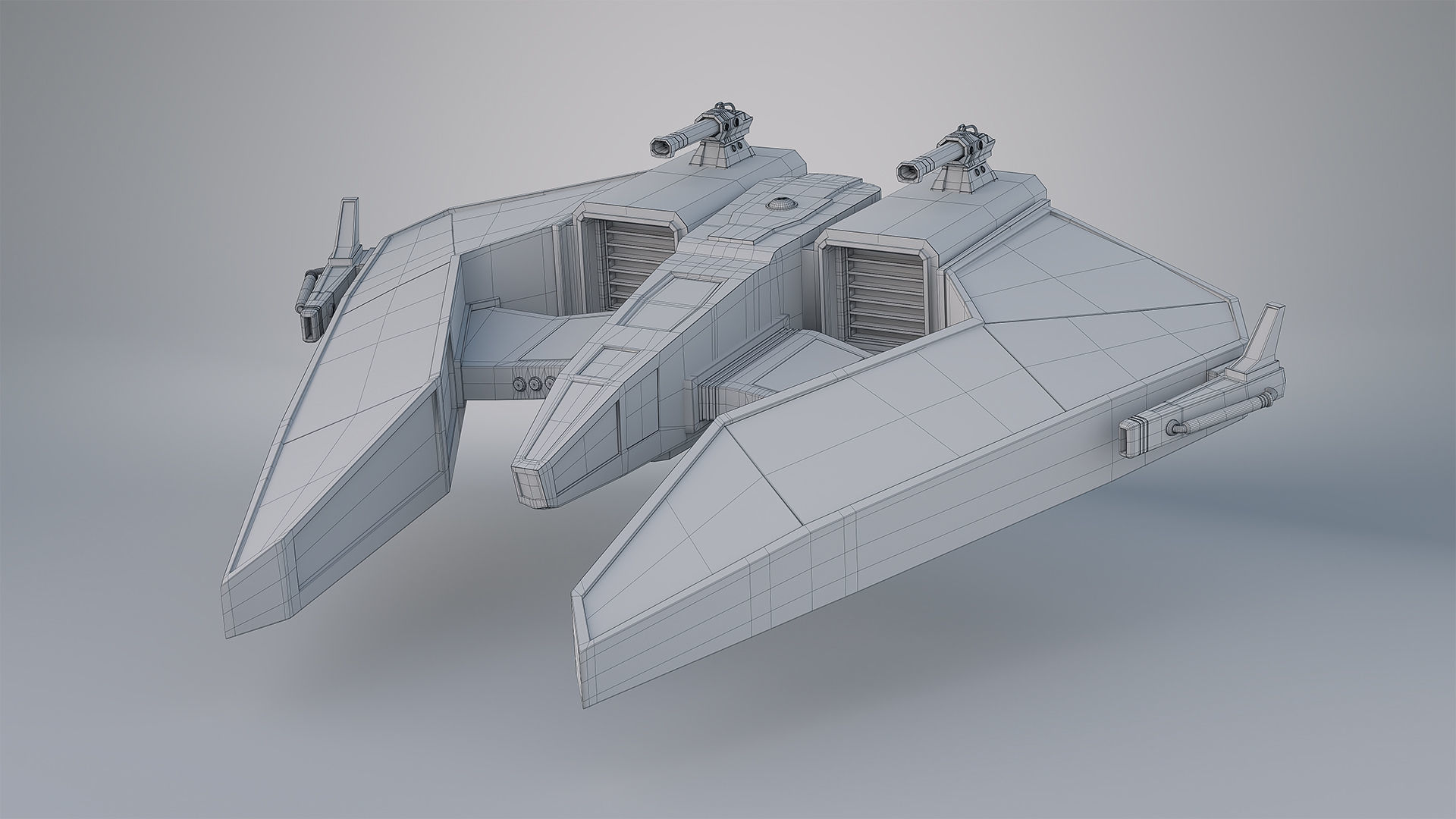 Star Fighter Spaceship 3D model_6