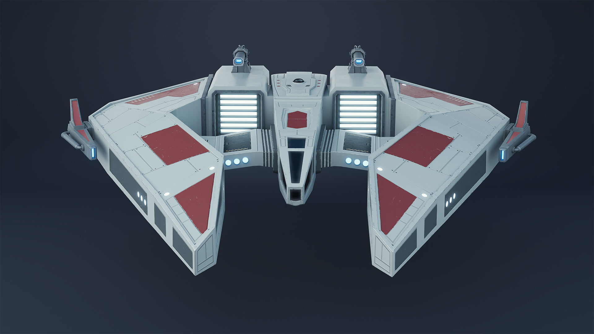 Star Fighter Spaceship 3D model_12