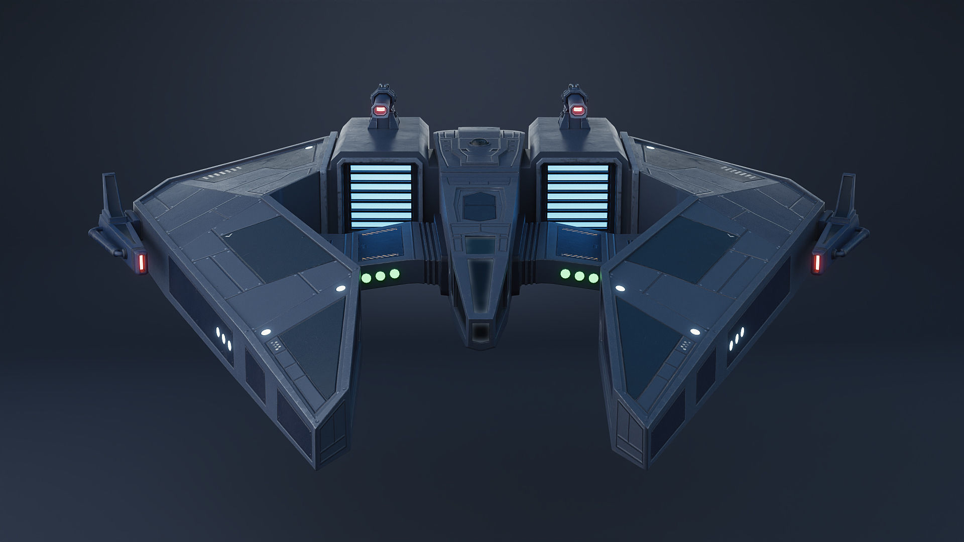 Star Fighter Spaceship 3D model_3