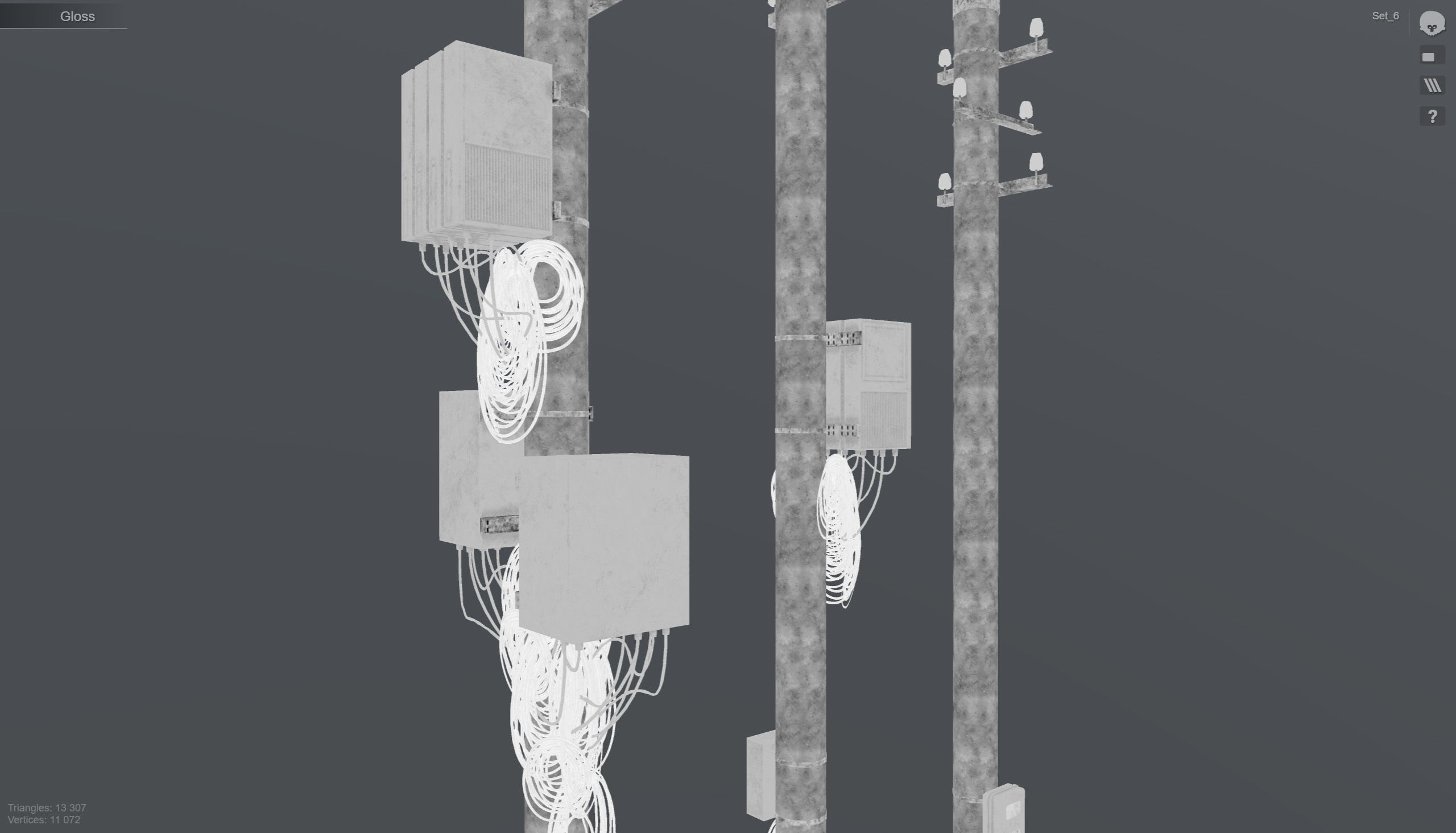 Set of low poly props Low-poly 3D model_19