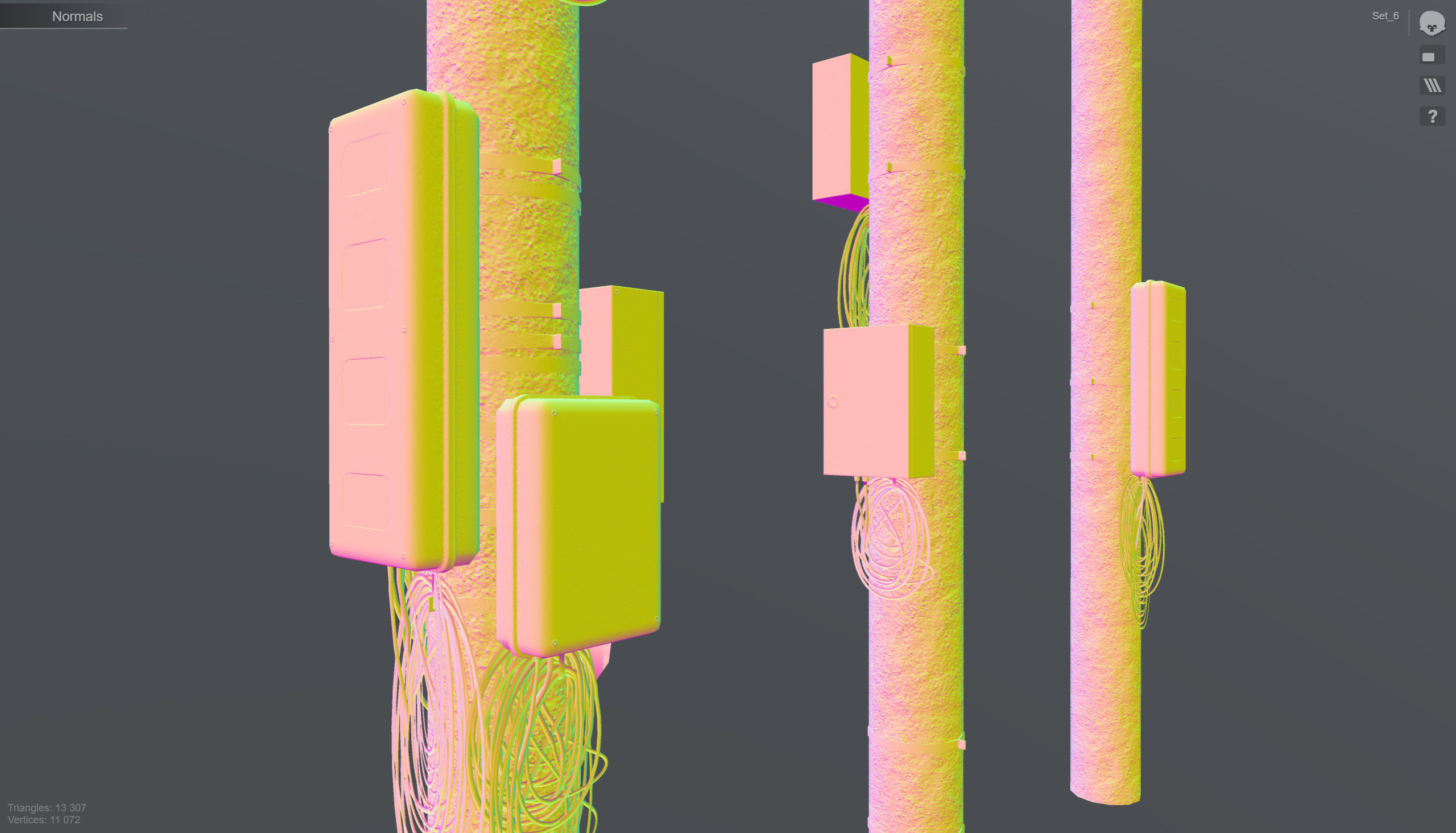 Set of low poly props Low-poly 3D model_12