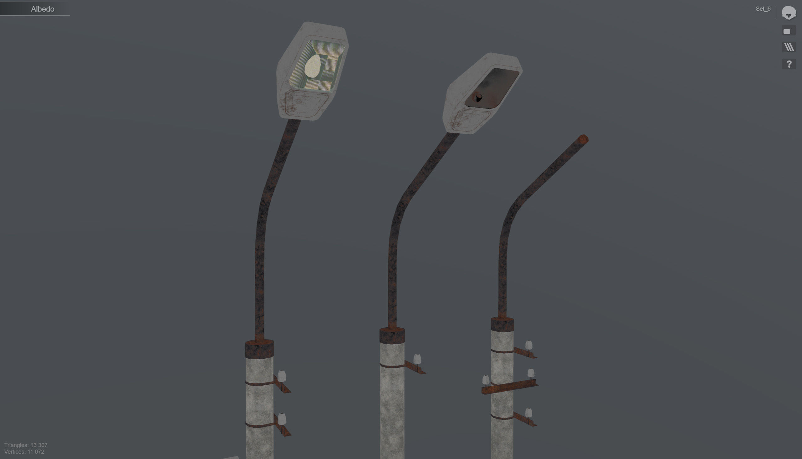 Set of low poly props Low-poly 3D model_23