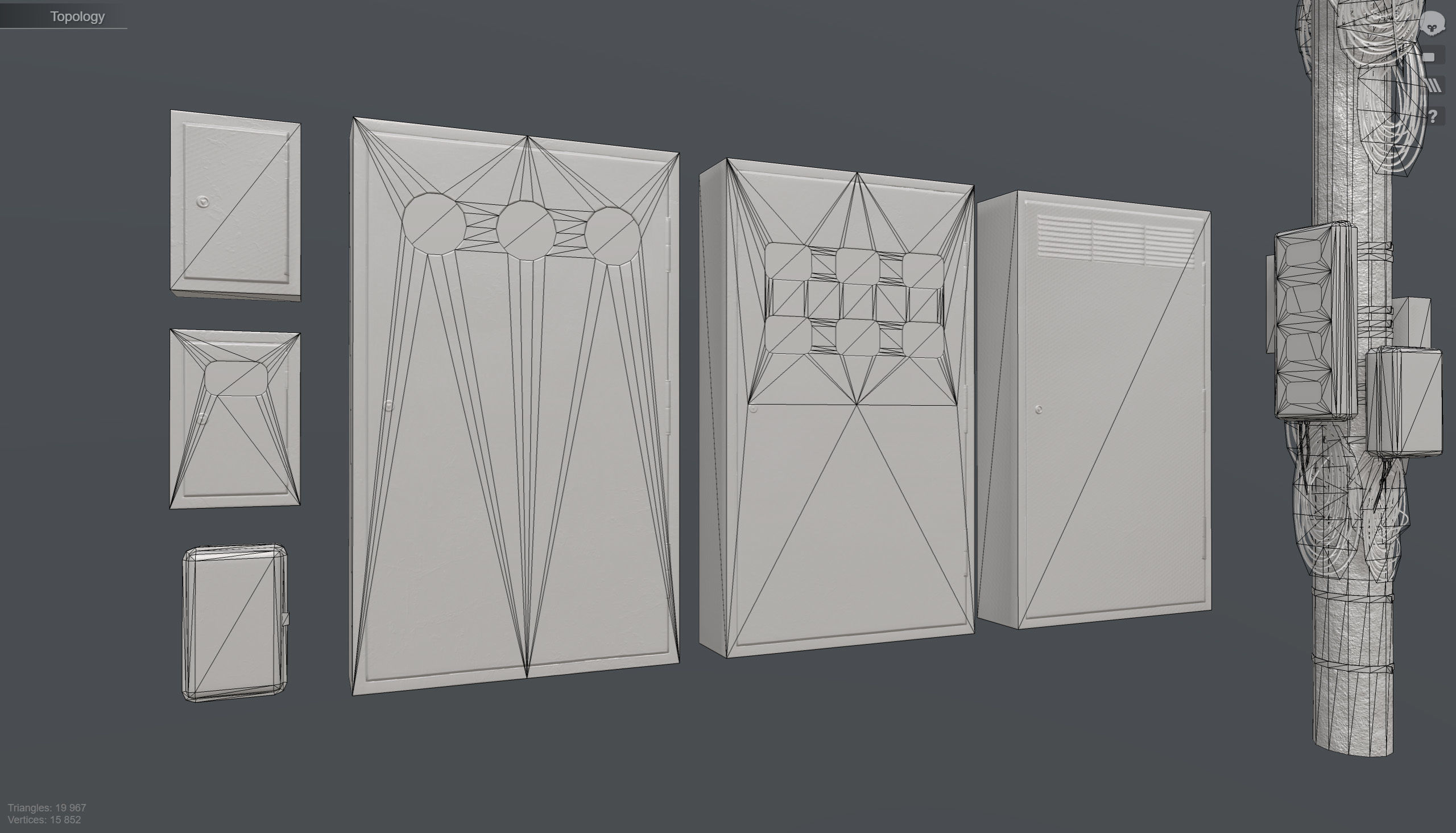 Set of low poly props Low-poly 3D model_10