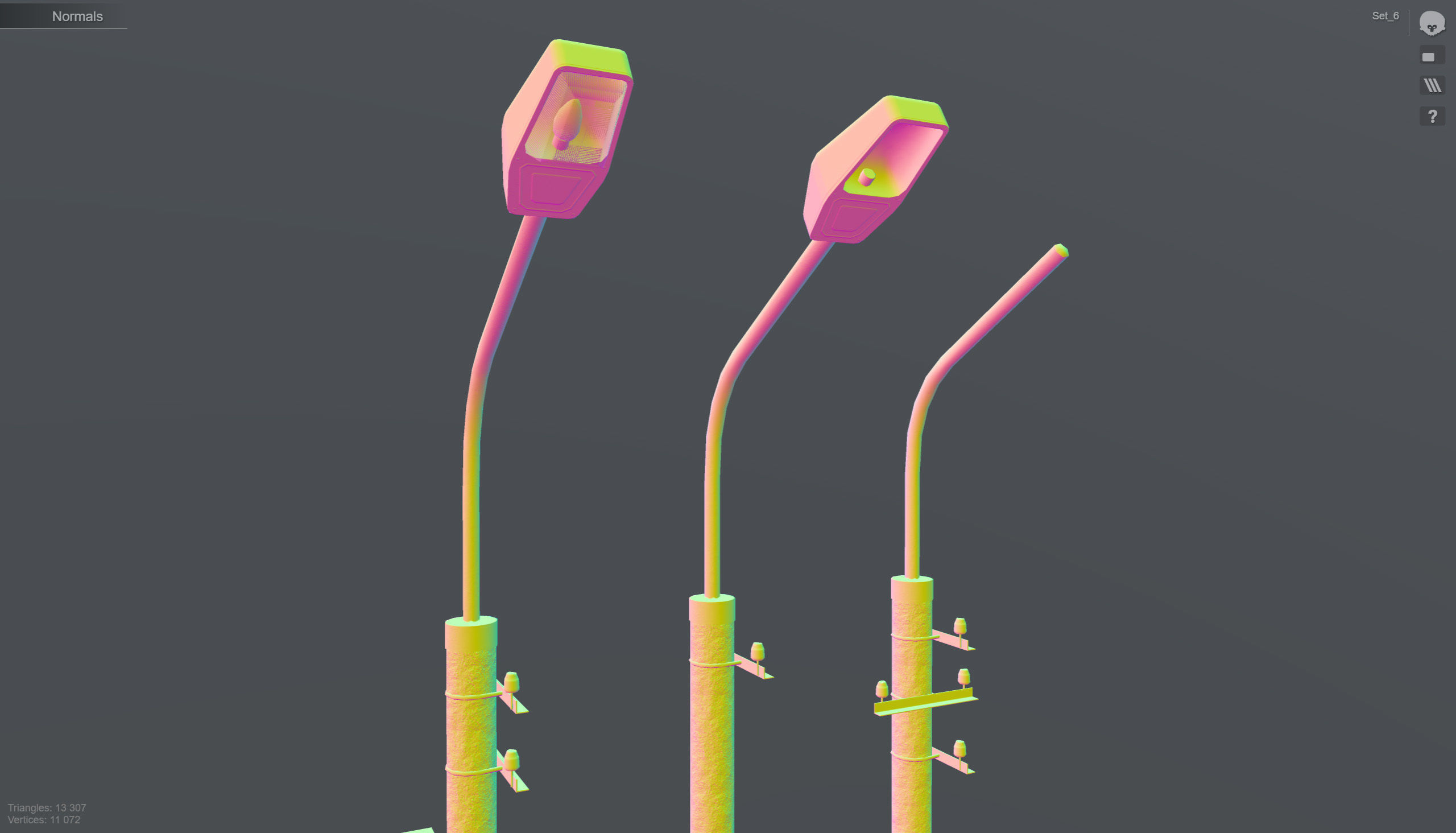Set of low poly props Low-poly 3D model_22