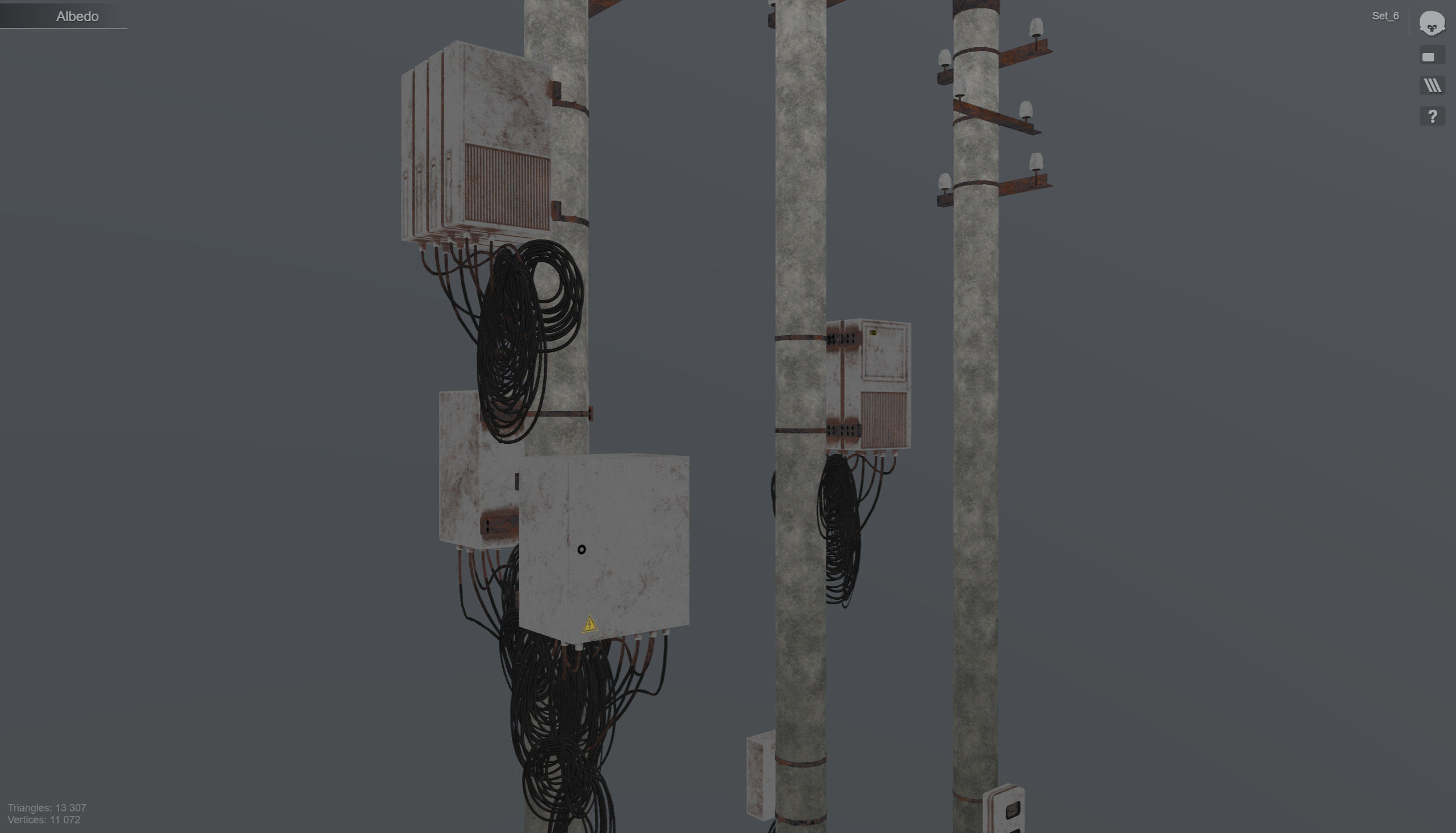 Set of low poly props Low-poly 3D model_18