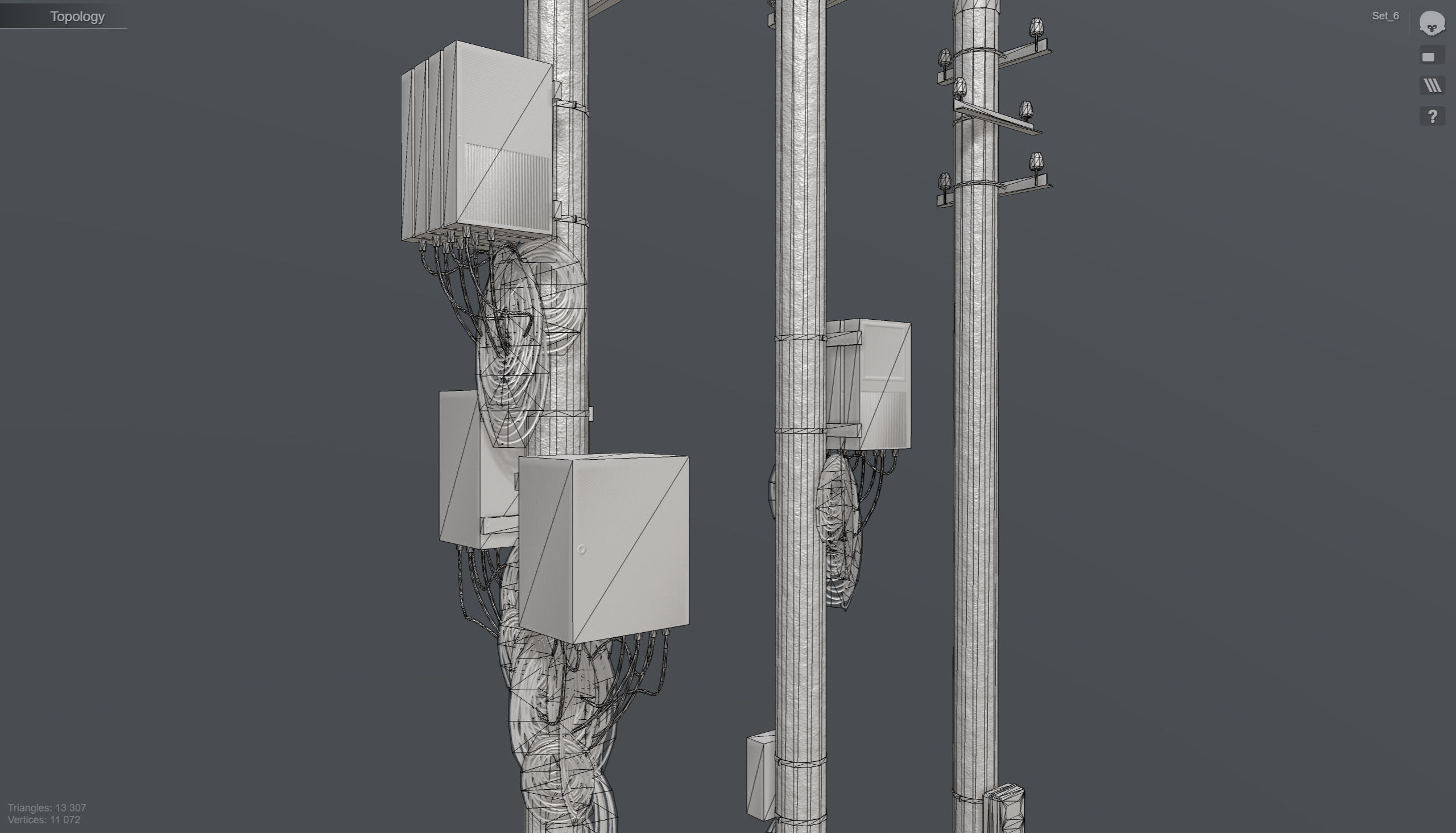 Set of low poly props Low-poly 3D model_20