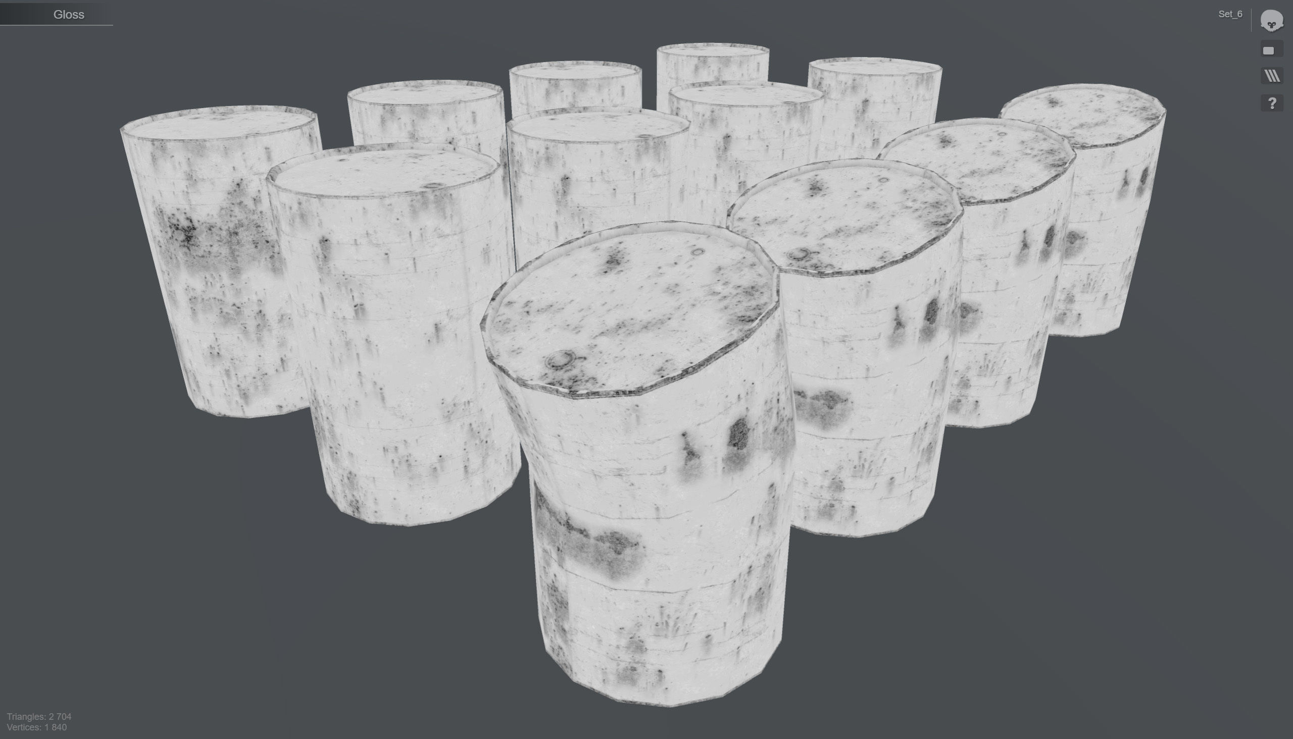 Set of low poly props Low-poly 3D model_33