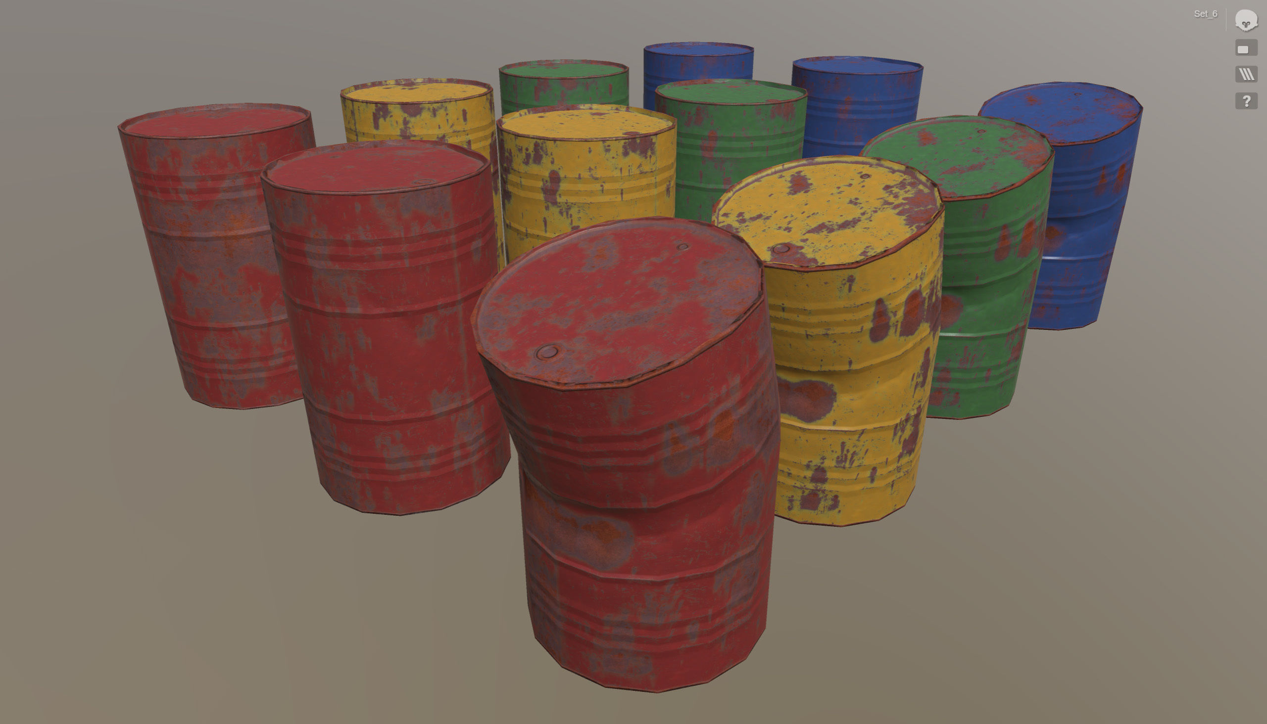 Set of low poly props Low-poly 3D model_31