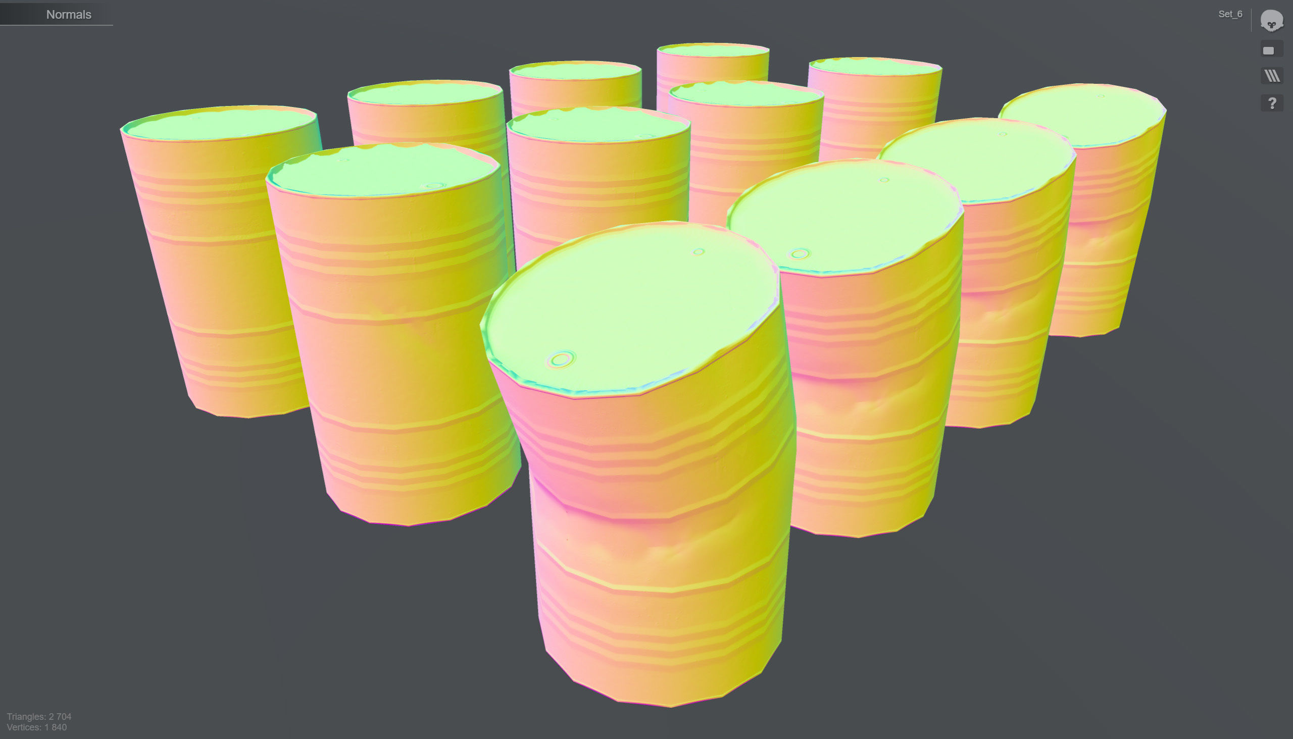 Set of low poly props Low-poly 3D model_32