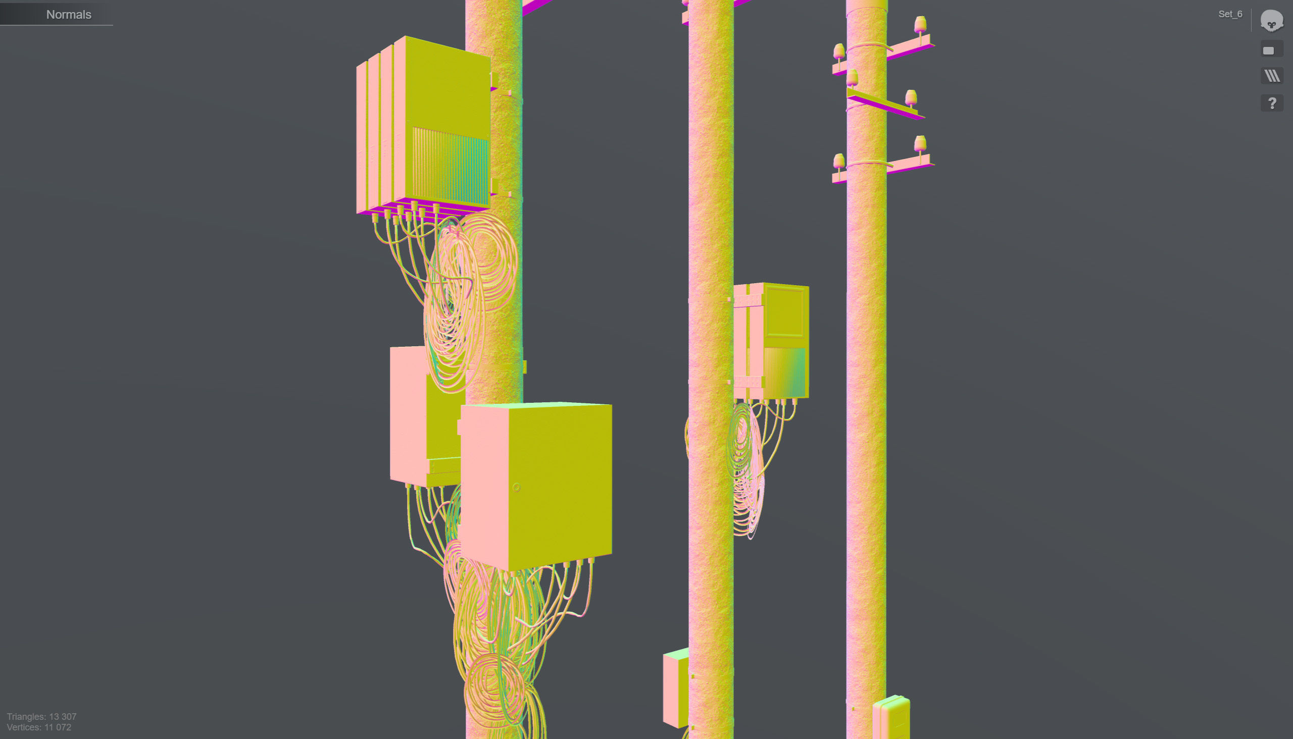 Set of low poly props Low-poly 3D model_17