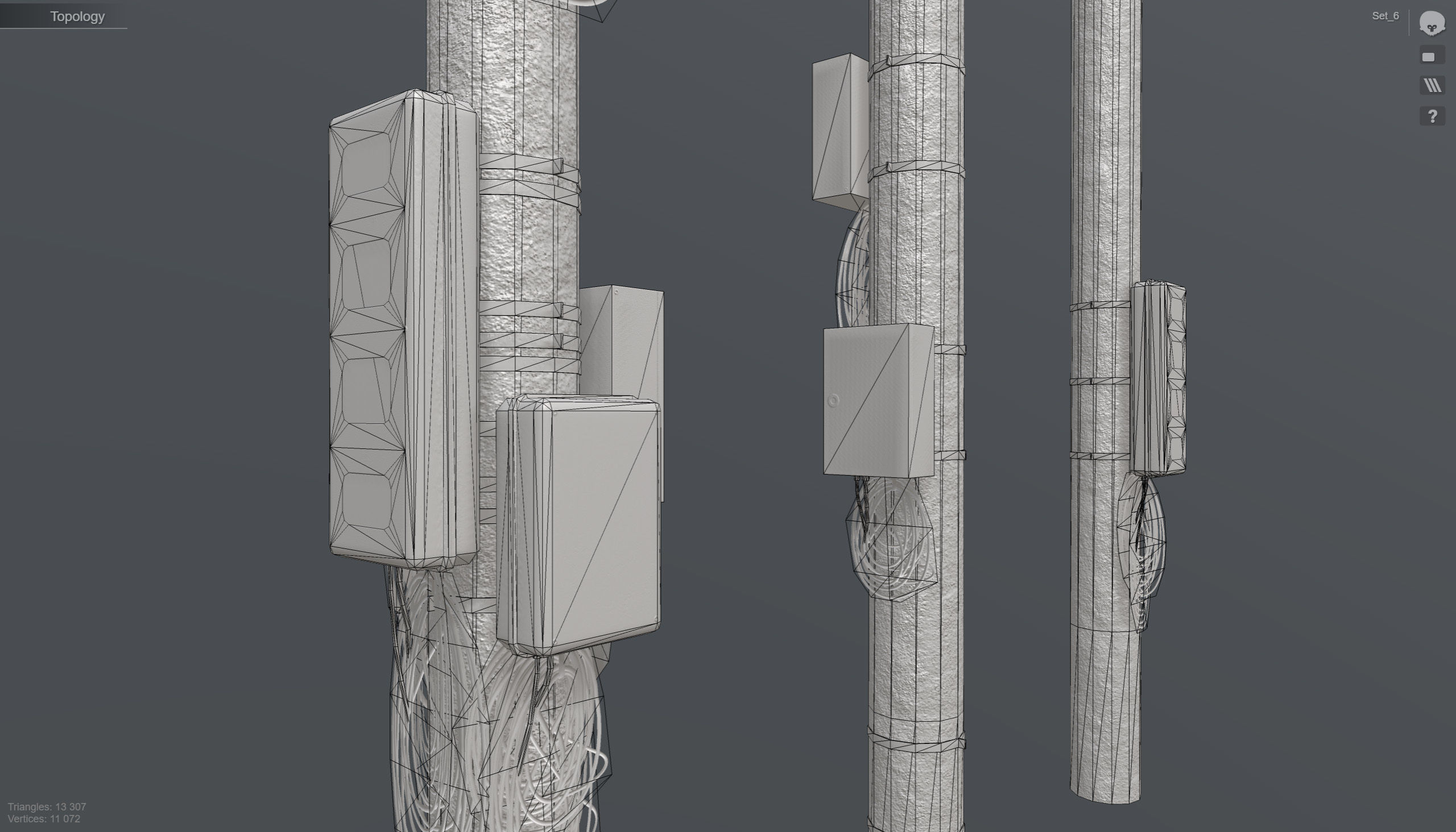 Set of low poly props Low-poly 3D model_15