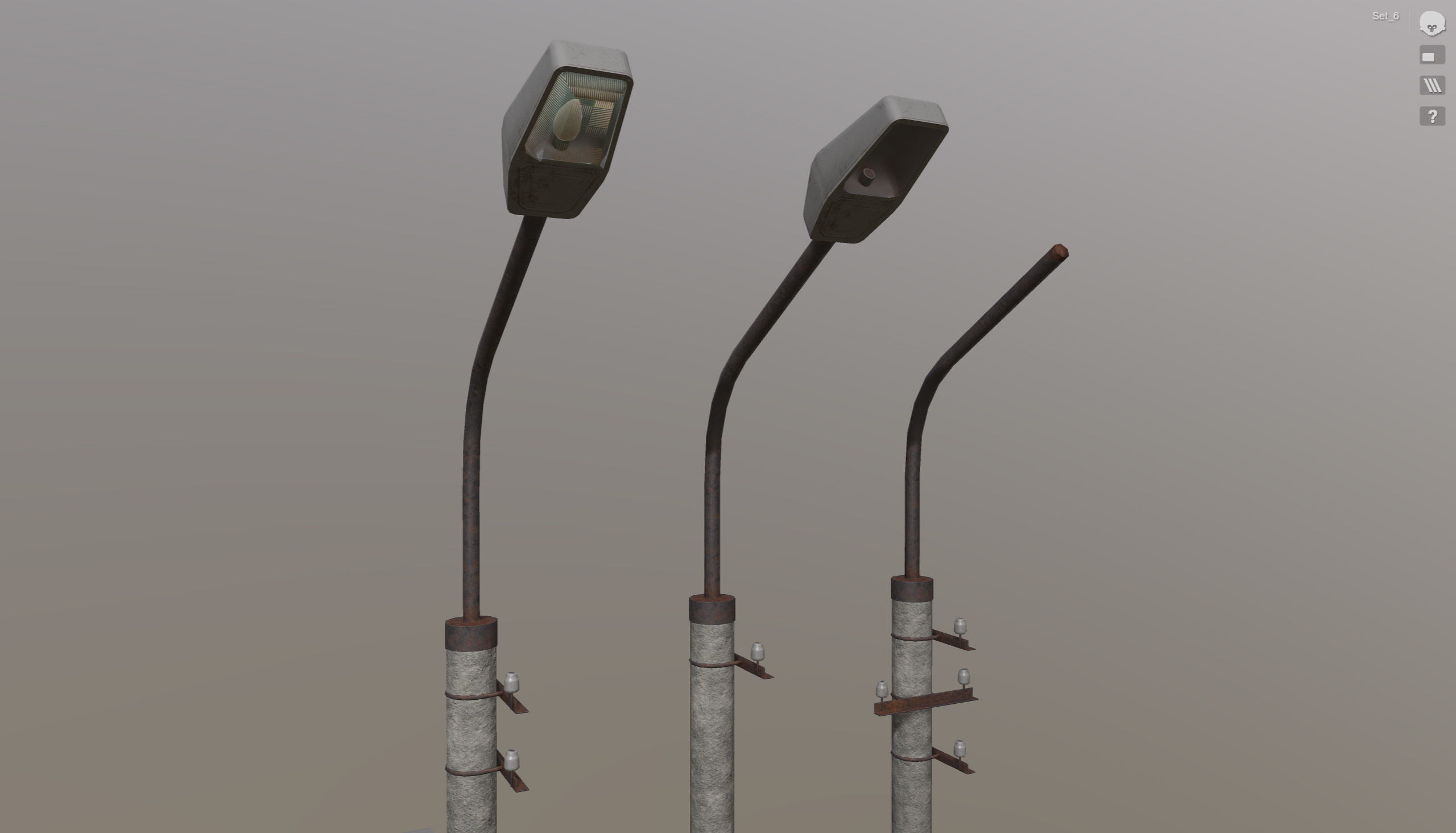 Set of low poly props Low-poly 3D model_21