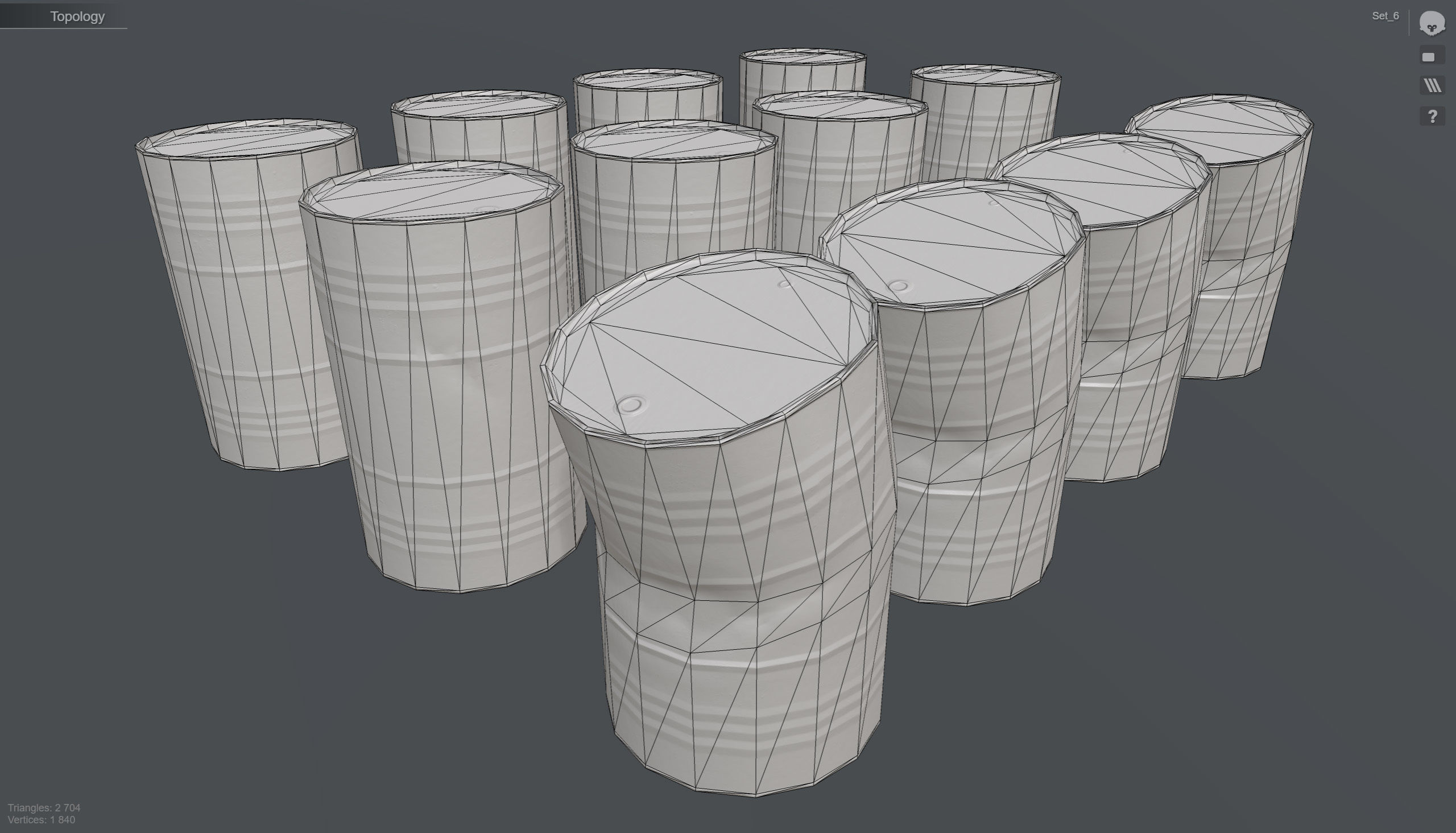 Set of low poly props Low-poly 3D model_34