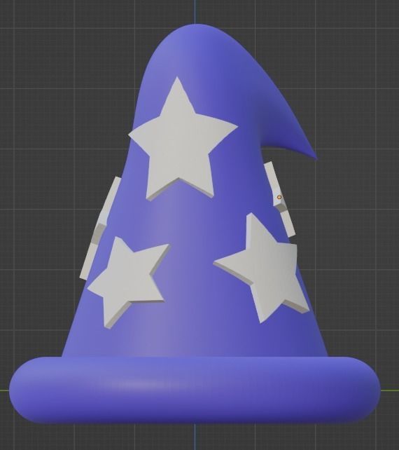 Wizard Hat Low-poly 3D model_14