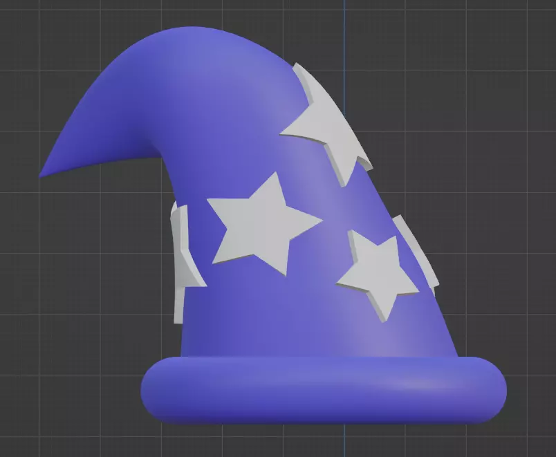 Wizard Hat Low-poly 3D model_0