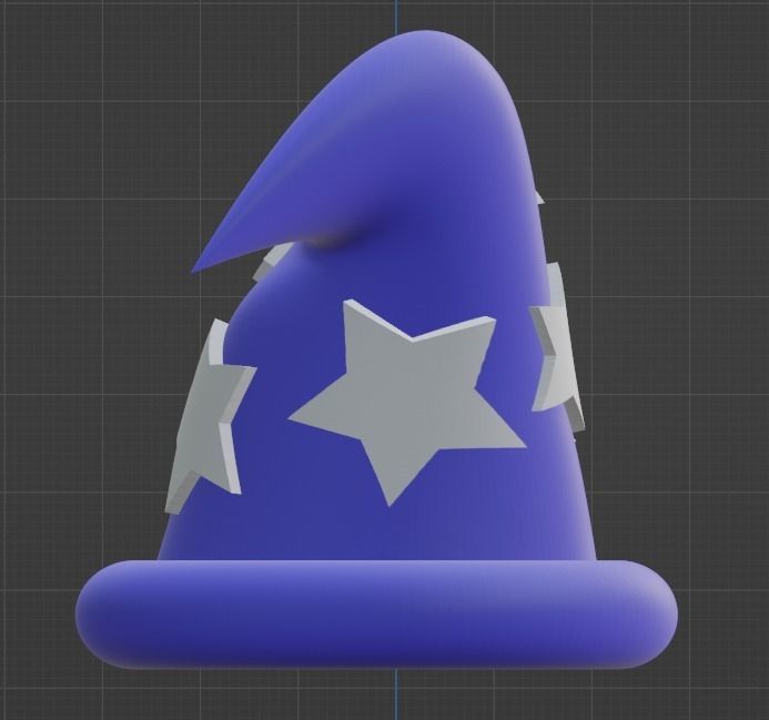 Wizard Hat Low-poly 3D model_6