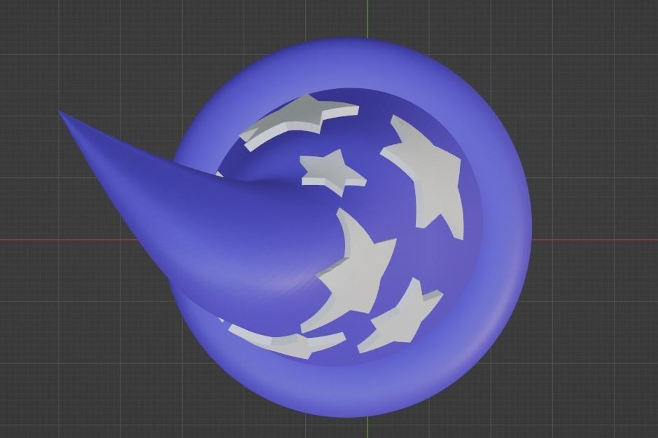 Wizard Hat Low-poly 3D model_8