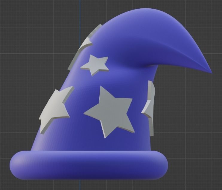 Wizard Hat Low-poly 3D model_4