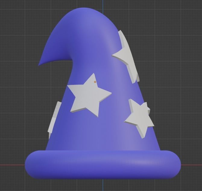 Wizard Hat Low-poly 3D model_12