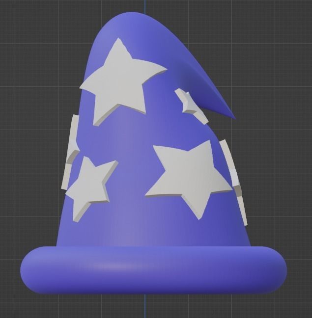 Wizard Hat Low-poly 3D model_2