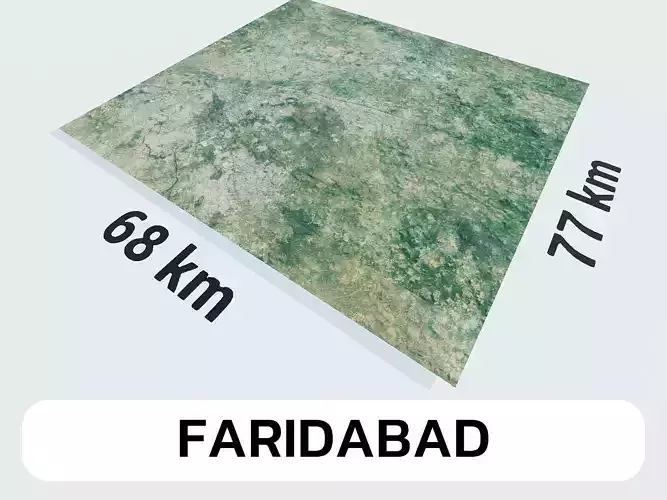 Faridabad India City Landscape 3D Model
