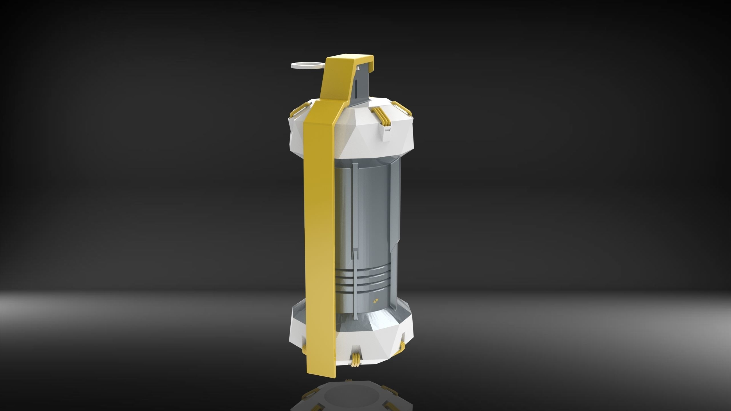 Sci-Fi Grenade as Stash Container 3D print model_2