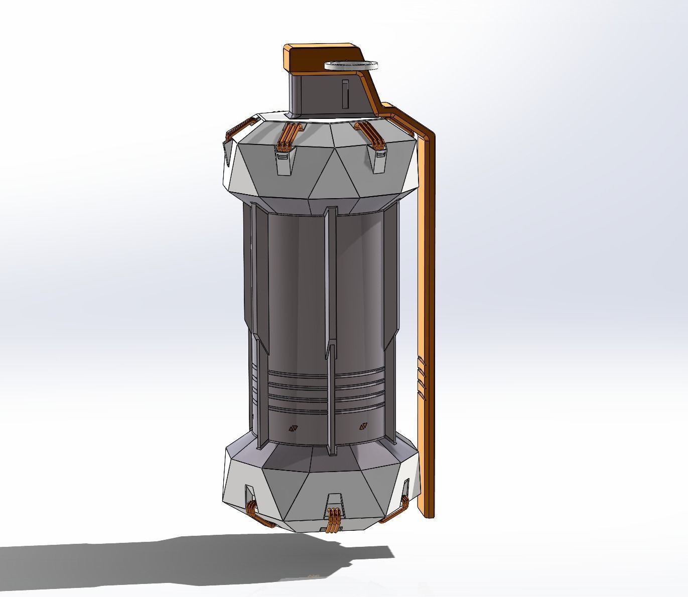 Sci-Fi Grenade as Stash Container 3D print model_8
