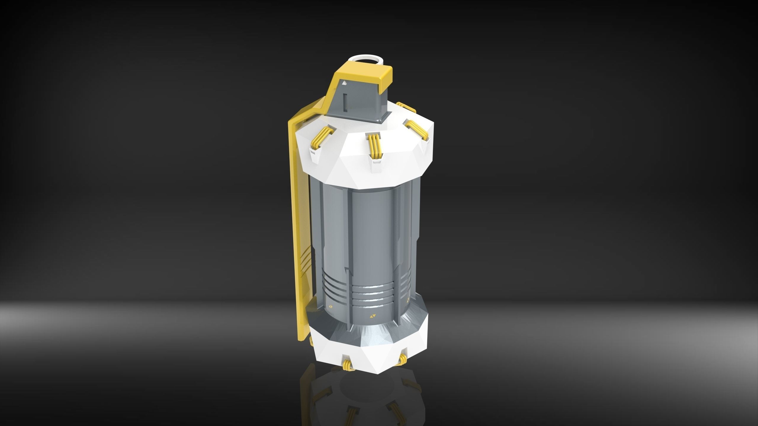 Sci-Fi Grenade as Stash Container 3D print model_1