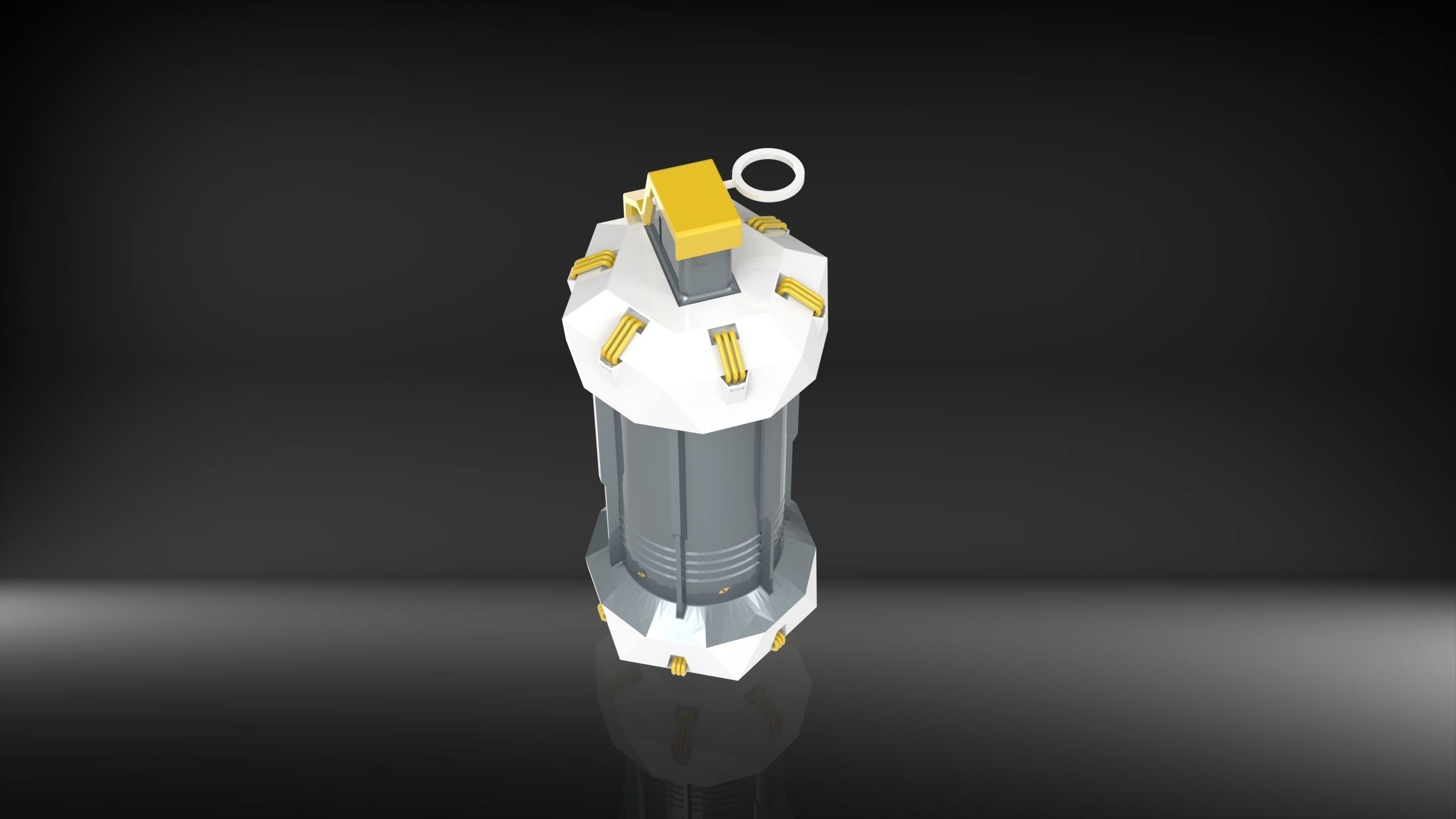 Sci-Fi Grenade as Stash Container 3D print model_4