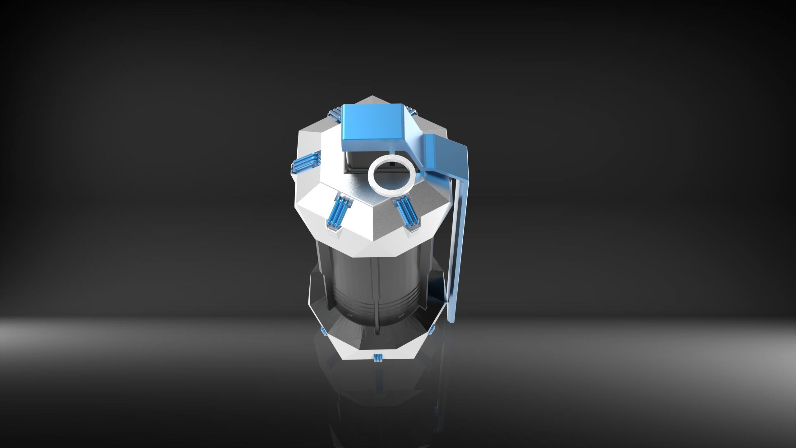 Sci-Fi Grenade as Stash Container 3D print model_6
