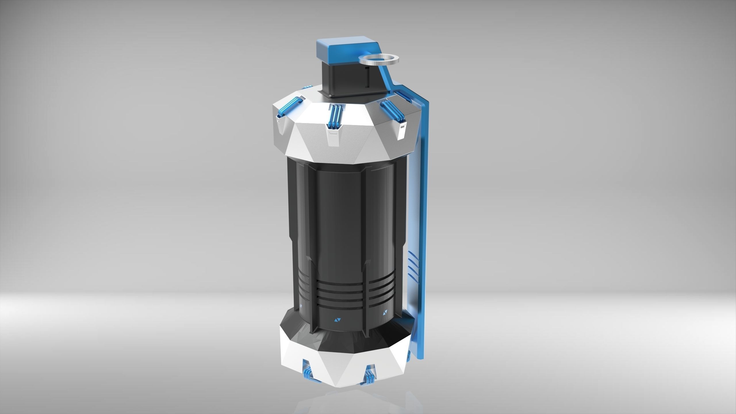 Sci-Fi Grenade as Stash Container 3D print model_5