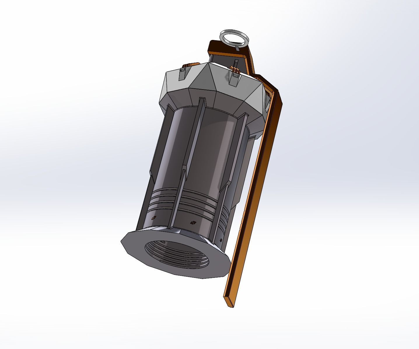 Sci-Fi Grenade as Stash Container 3D print model_9