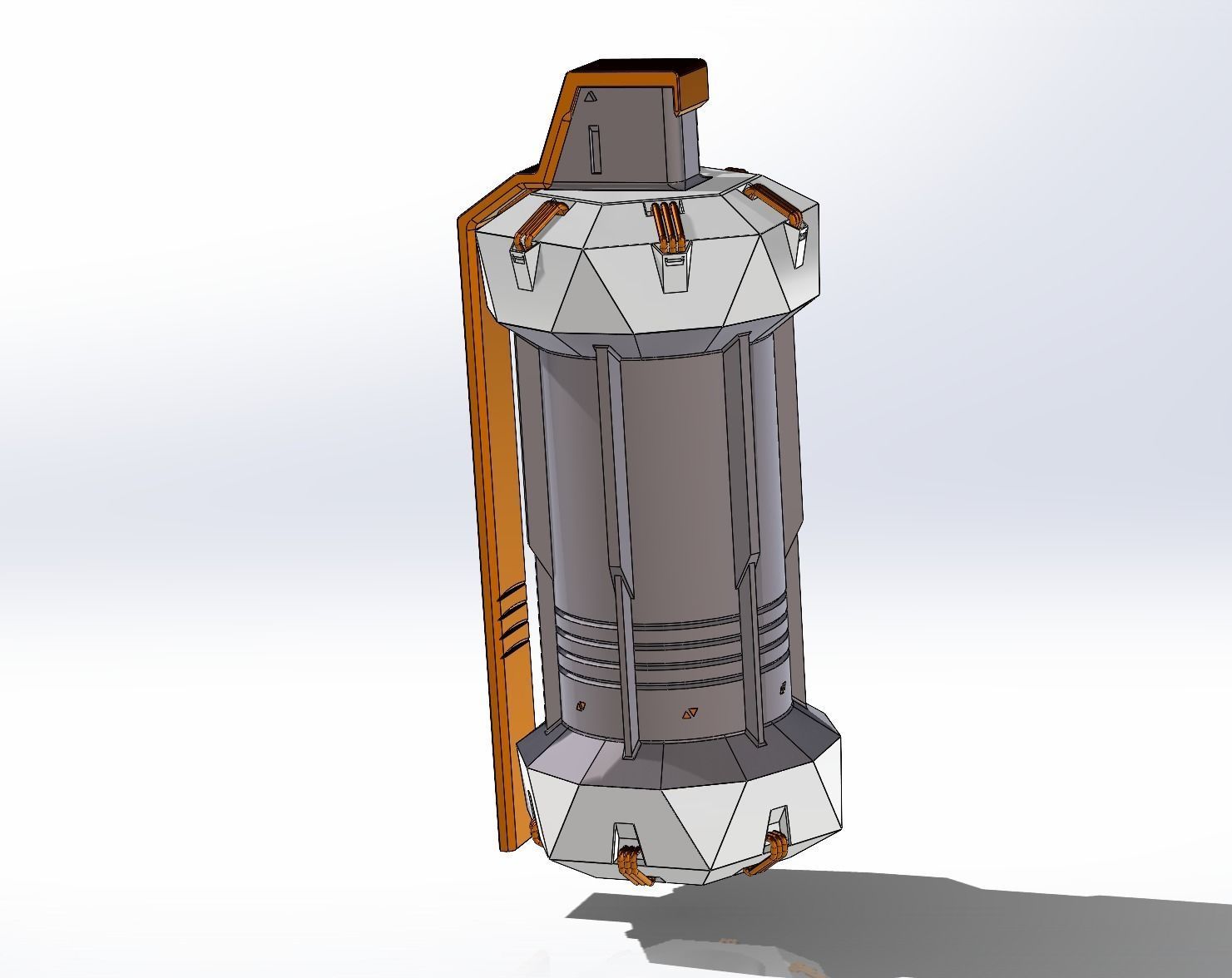 Sci-Fi Grenade as Stash Container 3D print model_11