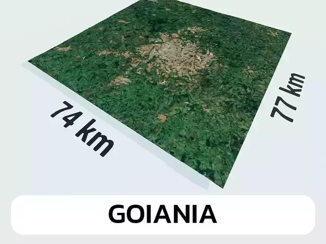 Goiania Brazil City Landscape 3D Model