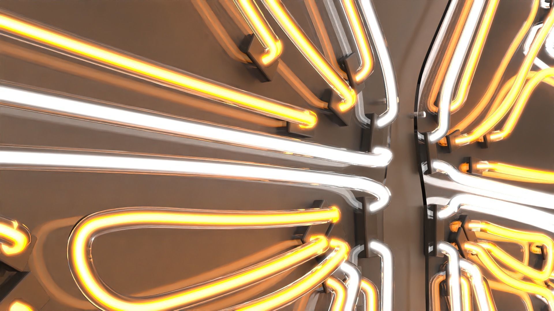 Butterfly Wings 1 - Neon Sign 3D model_2