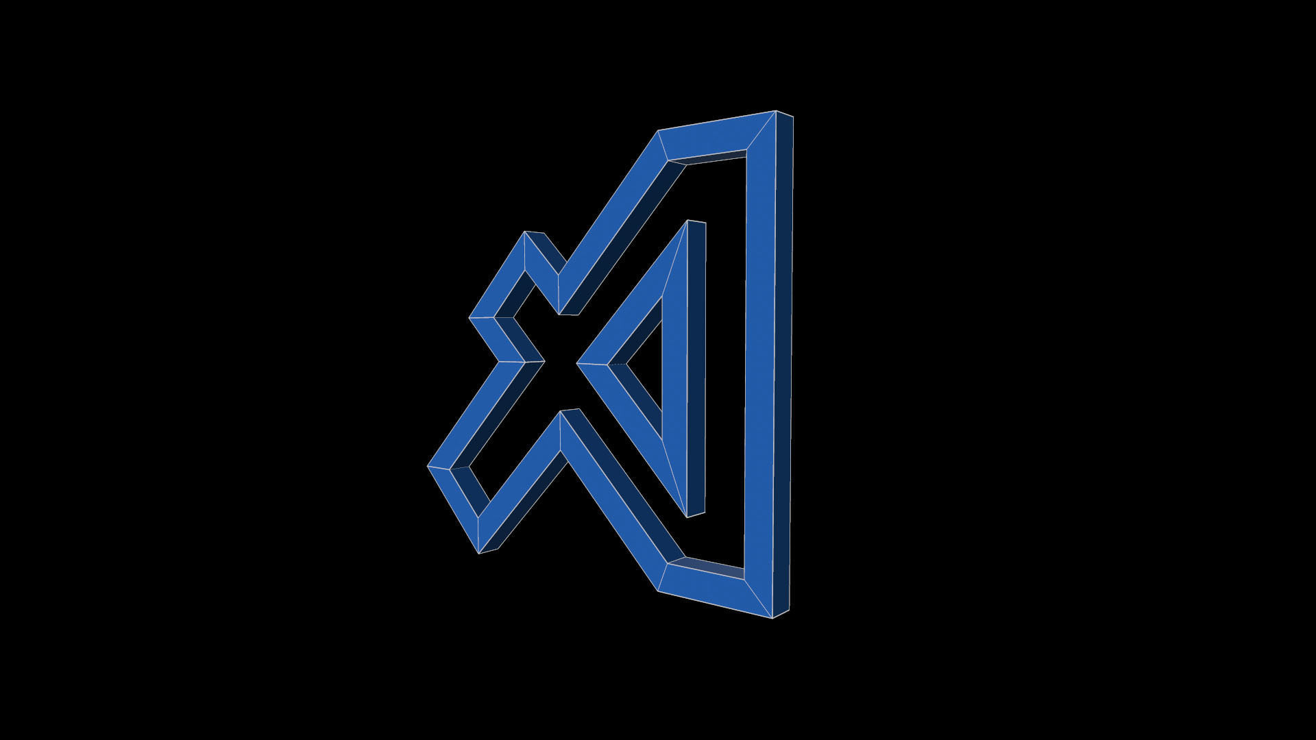 FONTIRON-001 A letter Free low-poly 3D model_3