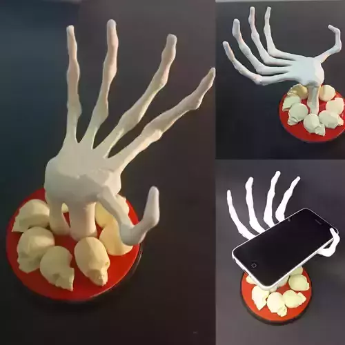SKULL FIST - PHONE STAND 3D print model