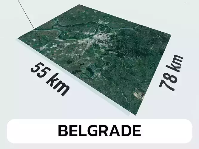 Belgrade Serbia City Landscape 3D Model 3D model