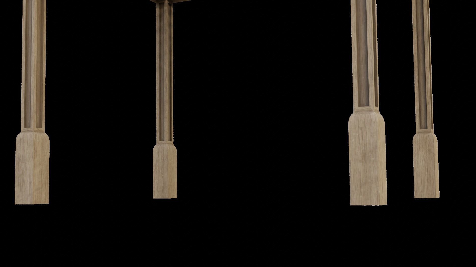 Simple Gazebo with many PBR presets Low-poly 3D model_25