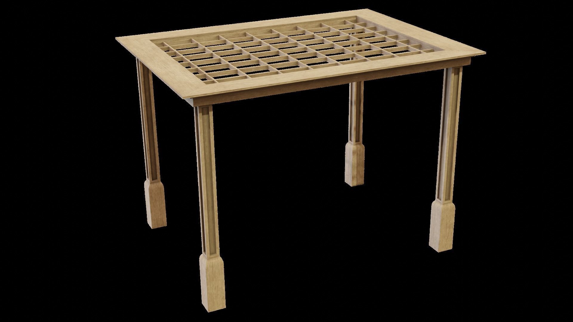 Simple Gazebo with many PBR presets Low-poly 3D model_20