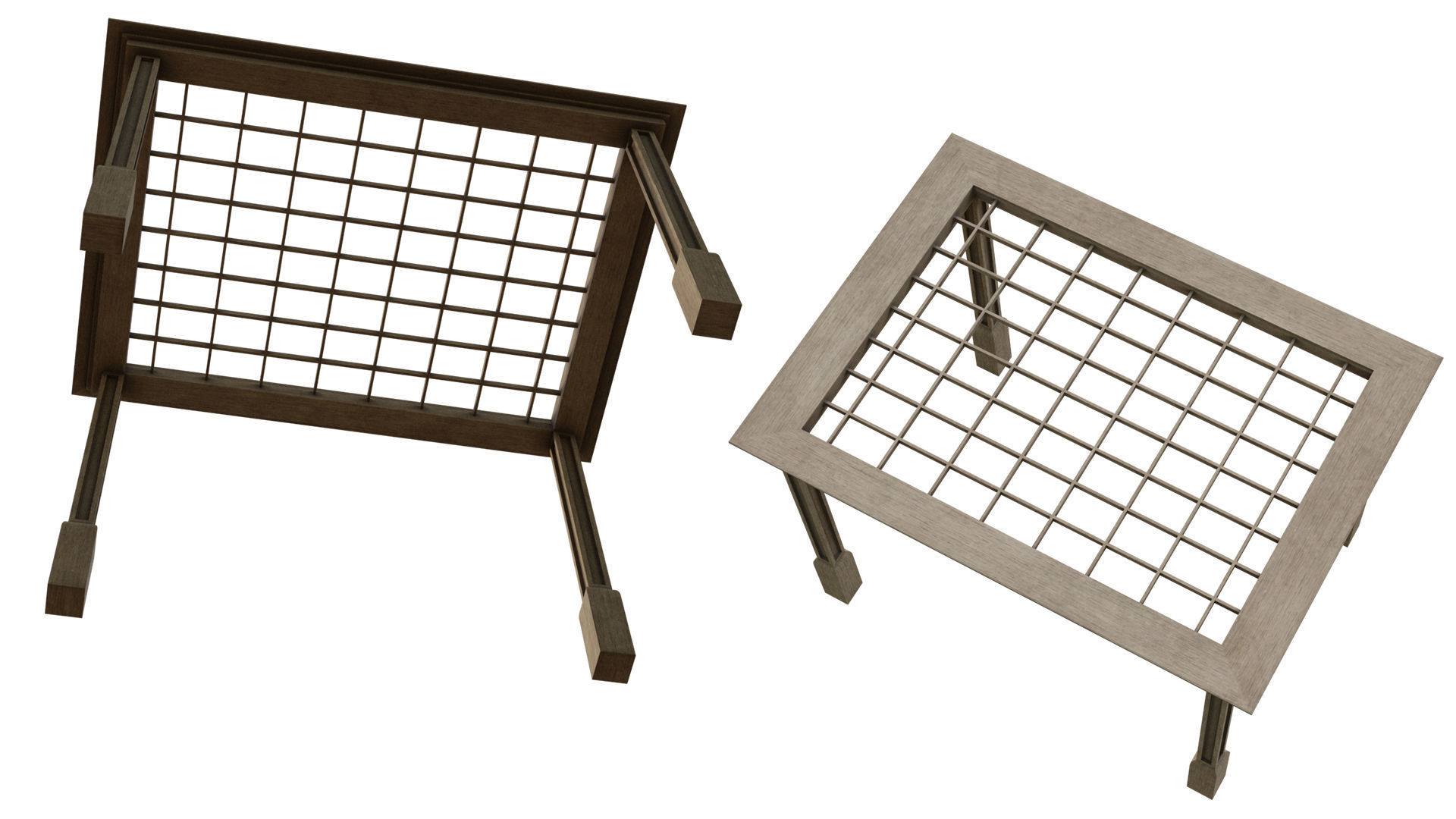 Simple Gazebo with many PBR presets Low-poly 3D model_5