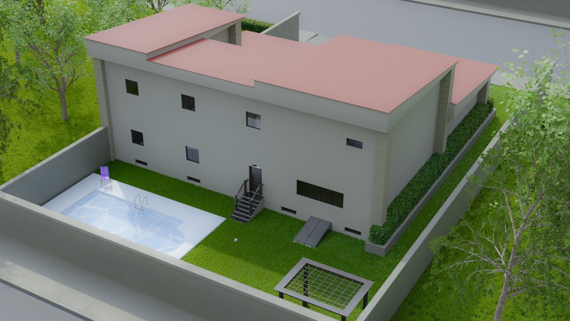 Simple Gazebo with many PBR presets Low-poly 3D model_3