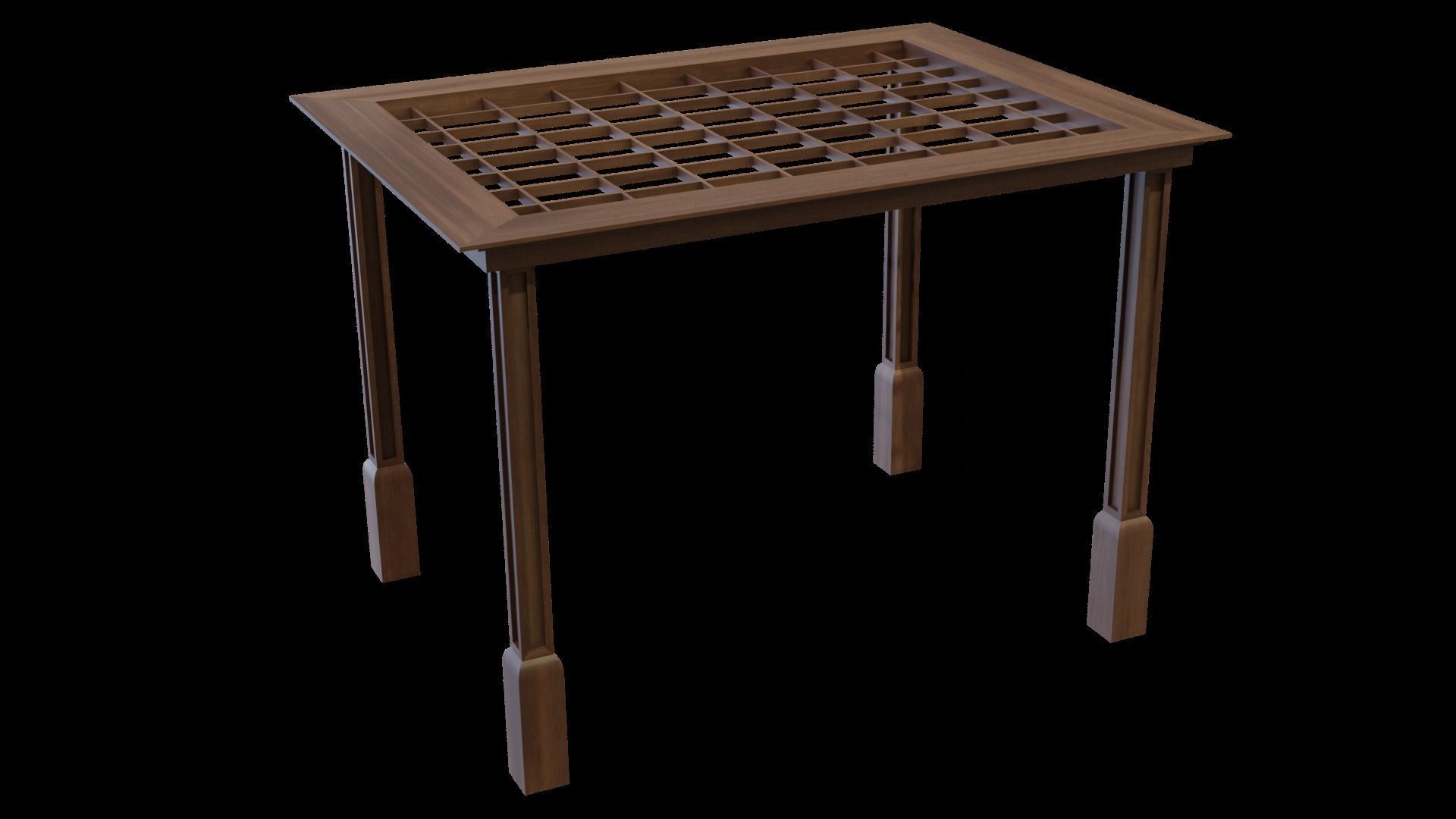 Simple Gazebo with many PBR presets Low-poly 3D model_16