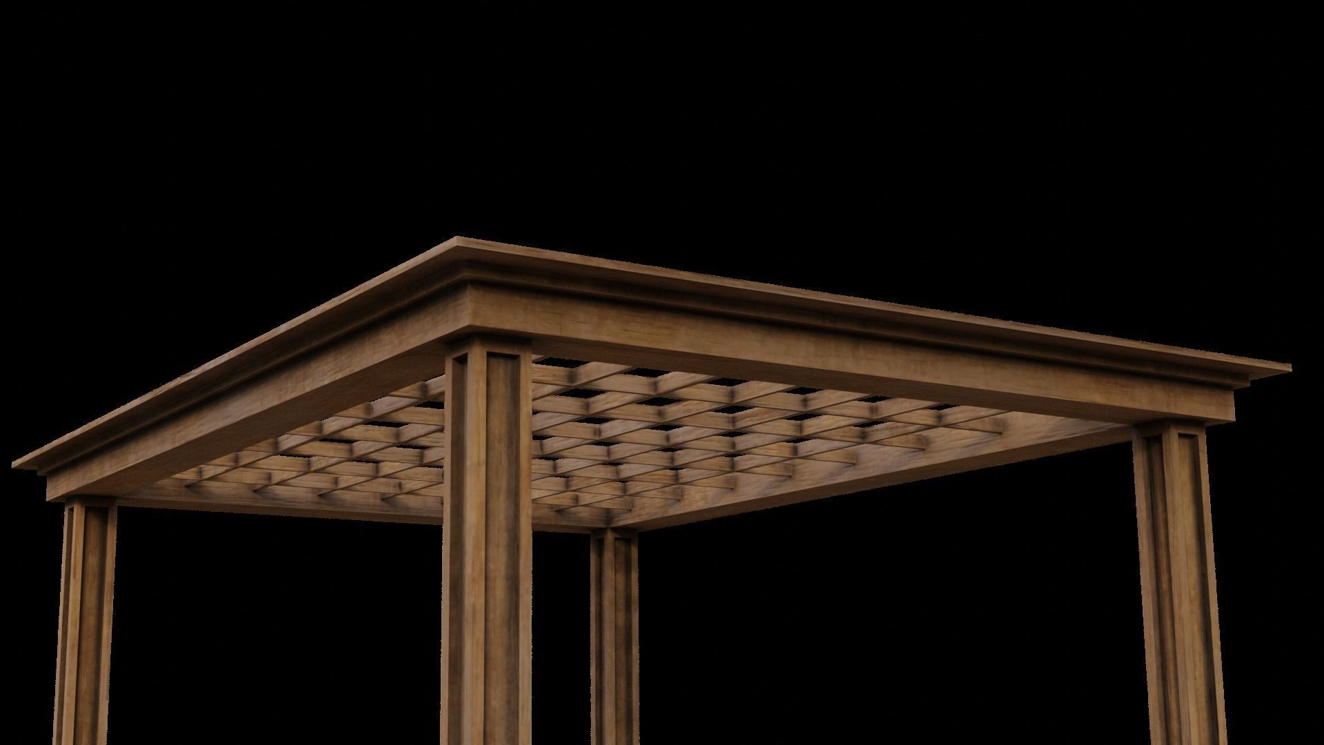 Simple Gazebo with many PBR presets Low-poly 3D model_24