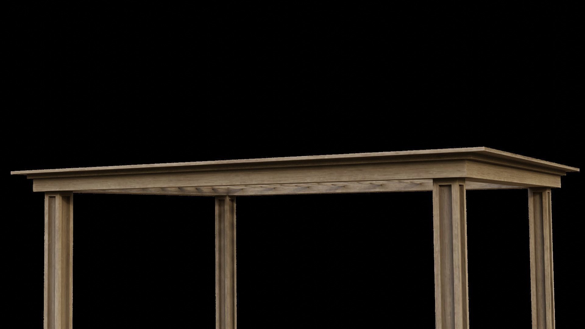 Simple Gazebo with many PBR presets Low-poly 3D model_22